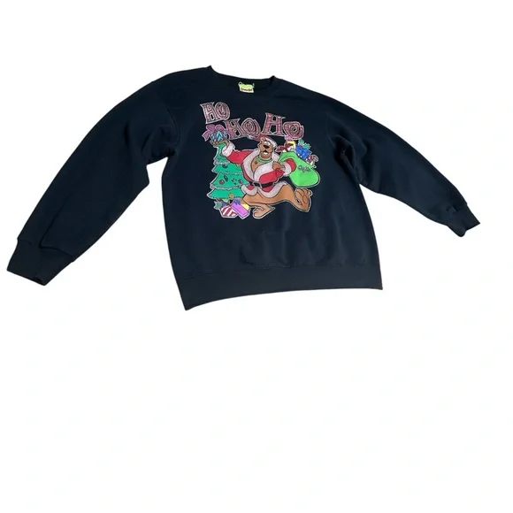 Vintage 90’s Black Scooby-Doo Christmas Sweatshirt - Picture 2 of 4